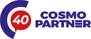 Logo Cosmopartner 40 aniversario